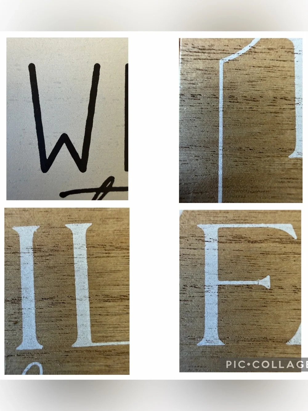 White and Black 'Welcome to Our Home' & tan family gathers here reversible sign
